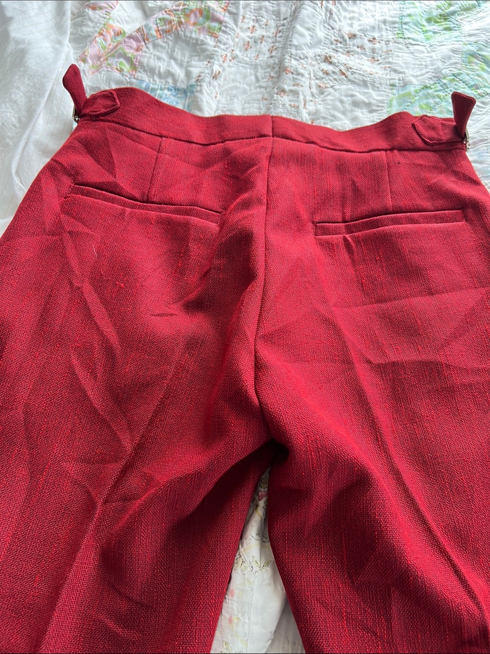 Men's Slim Tailored Red Pants - Picture 9 of 13